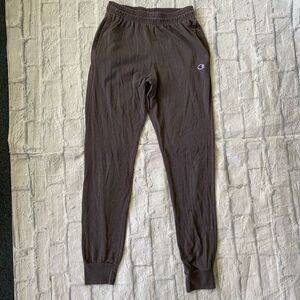 Champion men S pull on jogger pants w/elastic drawstring waist grey